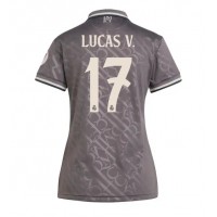 Camiseta Real Madrid Lucas Vazquez #17 Tercera Equipación Replica 2024-25 para mujer mangas cortas